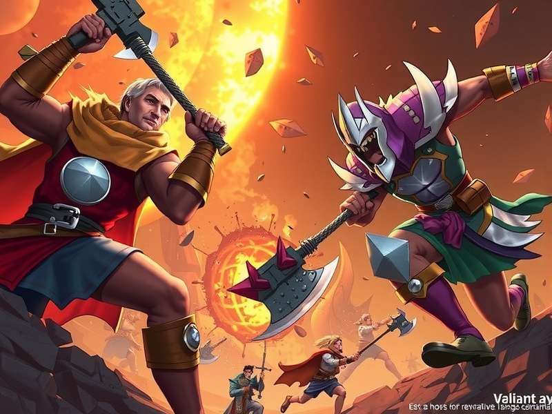 Valiant Axe Battle Combat Scene
